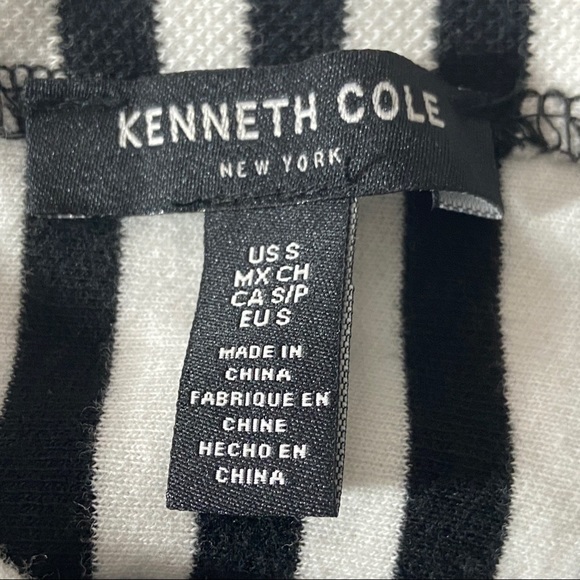 Kenneth Cole Dress Stripes Hidden Pockets Black Small - Picture 5 of 12